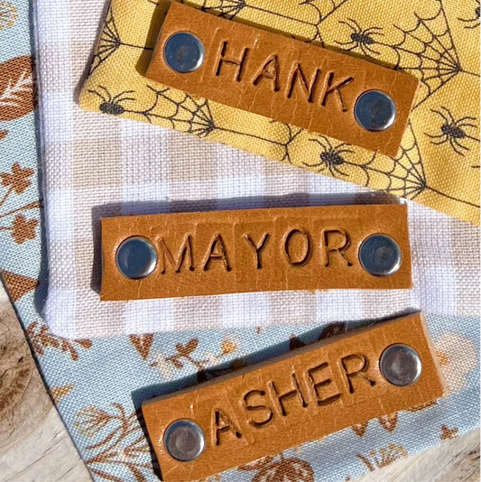 Personalized Leather Name Plate